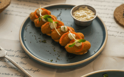 Croquetas cremosas de alcachofas Osés y queso azul
