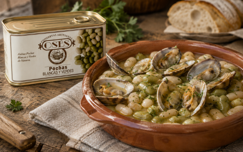 Garbanzos en Conserva con Espinacas y Bacalao