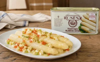 Espárragos blancos con vinagreta