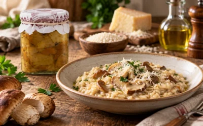 Risotto cremoso de boletus edulis